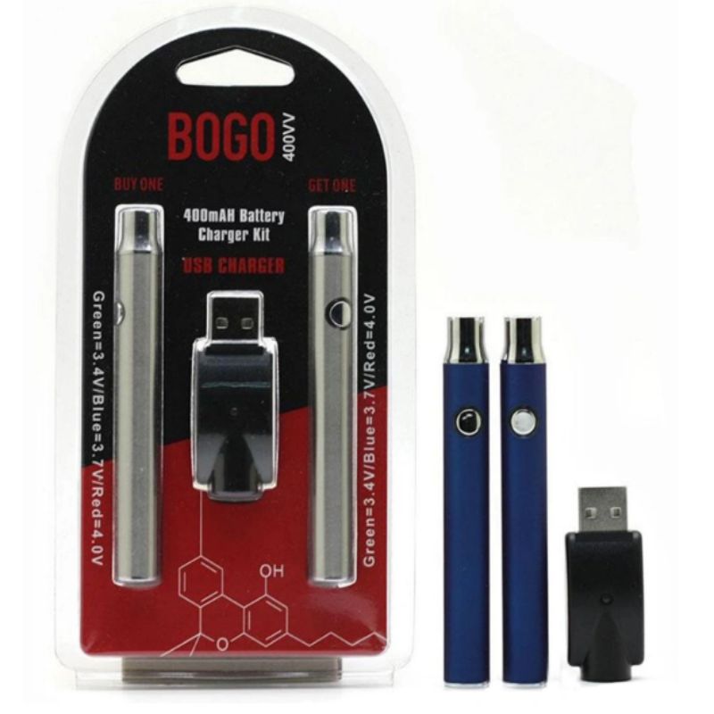 BOGO Double Battery Blister Kit CBD Preheat 400mAh Double Battery (5)