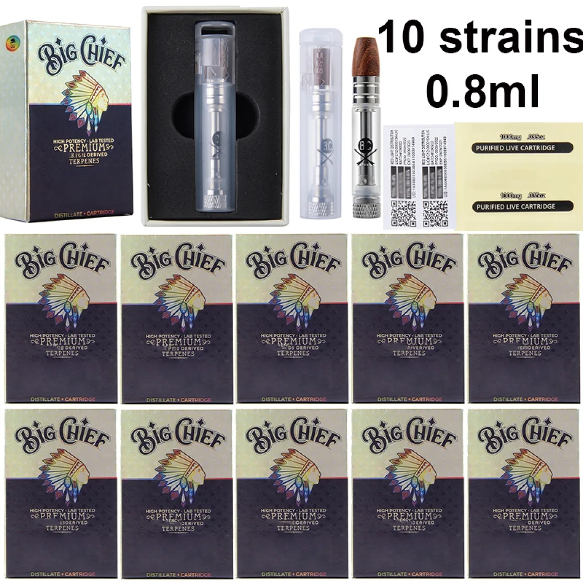 big chief cartridges empty 0.8ml (3)